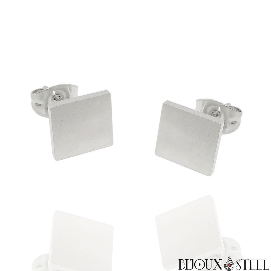 3 Paires De Boucles D'oreilles Homme - Clous Cœur Acier Inoxydable - Argent, Noir, Or - Cadeau élégant Unisexe
