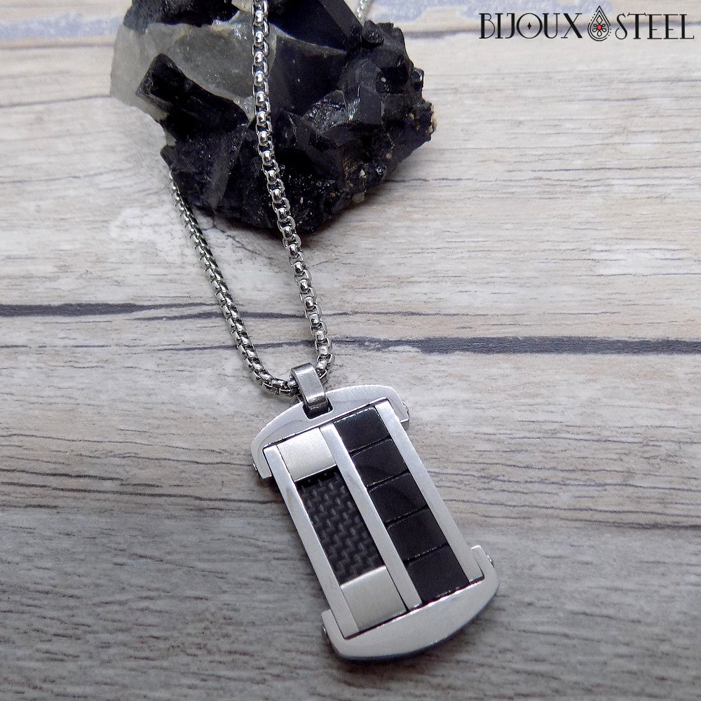 Bijouterie Chaine Homme Acier Inoxydable Noir Acier Inoxydable