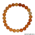 Bracelet à perles d'aventurine orange 8mm