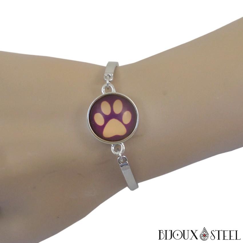 Bouton Pression Quiges 18mm Argenté - Chien Marron - Pour Bracelets Personnalisables