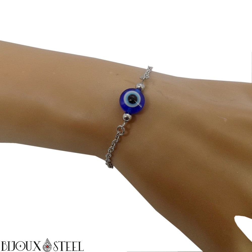Bracelet Triple Protection - Pierre de Protection Puissante - Oeil de Bracelet Triple Protection - Pierre de Protection Puissante - Oeil de
