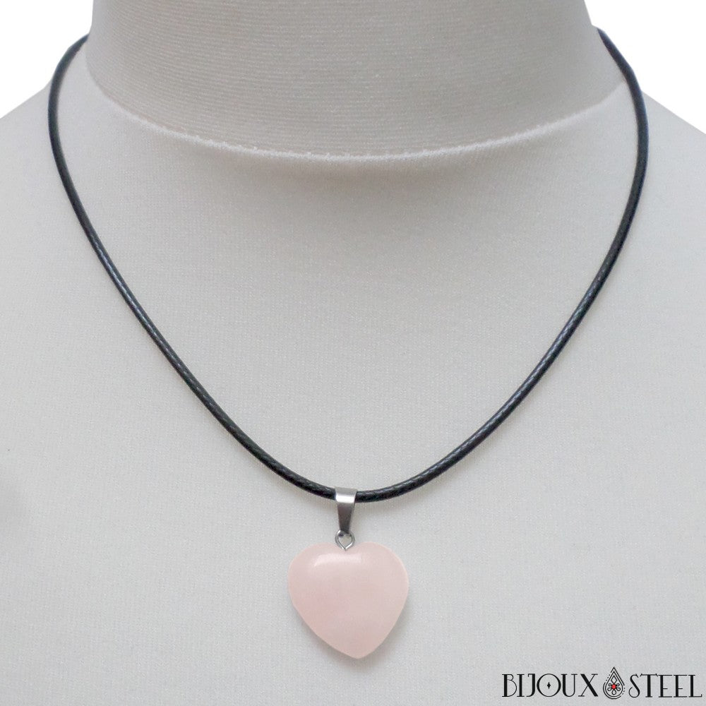 Collier Capricorne En Obsidienne Noire - Cœur, Cordon Coulissant 40-78cm, Unisexe
