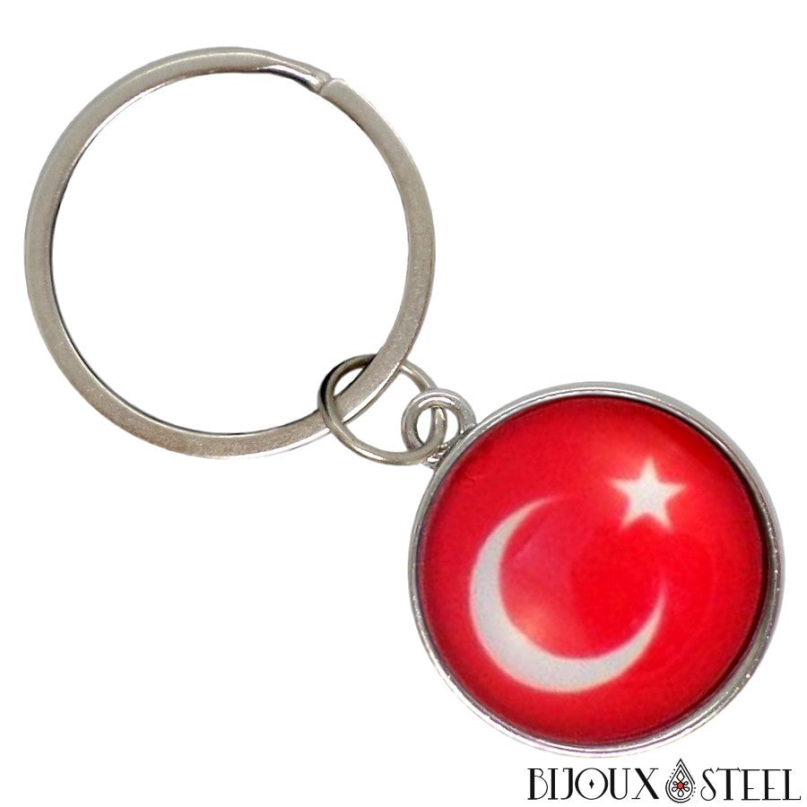 Porte-Clés Drapeau Portugal En Toile Élastique - Fermoir Métal Argenté, Accessoire Patriote Et Pratique