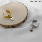 Bagues larges réglables à pendentifs grains de café pour femmes