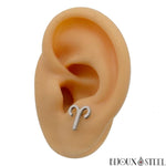 Boucles d'oreilles signe du zodiaque bélier argenté en acier inoxydable