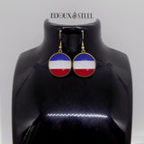 Boucles d'oreilles drapeau des Pays-Bas sur présentoir