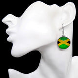Boucles d'oreilles Jamaïque sous cabochon et acier inoxydable