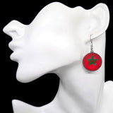 Boucles d'oreilles Maroc sous cabochon en résine