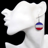 Boucles d'oreilles Pays-Bas sous cabochon en acier inoxydable et résine