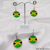 Boucles d'oreilles pendantes drapeau de la Jamaïque