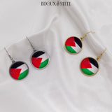 Boucles d'oreilles pendantes drapeau de la Palestine