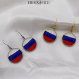 Boucles d'oreilles pendantes drapeau de la Russie