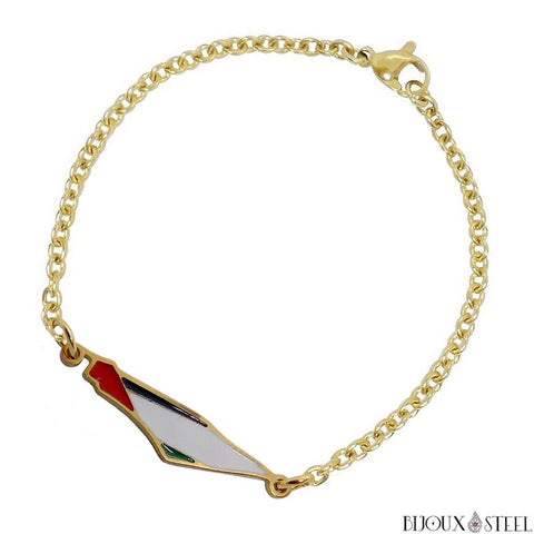 Bracelet doré Palestine en acier inoxydable
