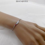 Bracelet carte de la Palestine argenté en acier inoxydable
