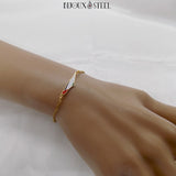 Bracelet carte de la Palestine doré en acier inoxydable