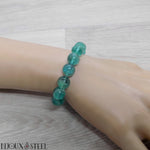 Bracelet en perles de fluorite bleue 10mm en pierre naturelle