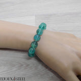 Bracelet en perles de fluorite bleue 10mm en pierre naturelle