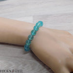 Bracelet en perles de fluorite bleue 8mm pierre naturelle