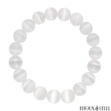 Bracelet en perles de sélénite 10mm