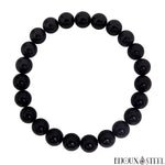 Bracelet en perles de tourmaline noire 8mm