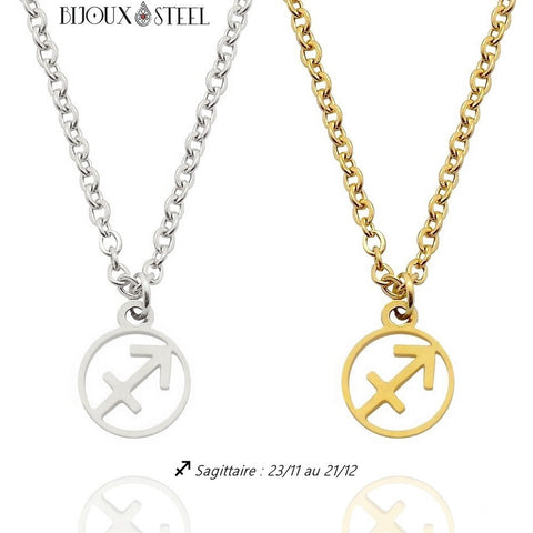 Pendentif Sagittaire Or 18 carats-Signe Astrologique -Maison JODH Pendentif Sagittaire Or 18 carats-Signe Astrologique -Maison JODH