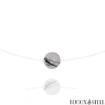 Collier à perle de quartz tourmaline 10mm en pierre naturelle sur fil de nylon