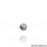 Collier à perle de quartz tourmaline 10mm en pierre naturelle sur fil de nylon