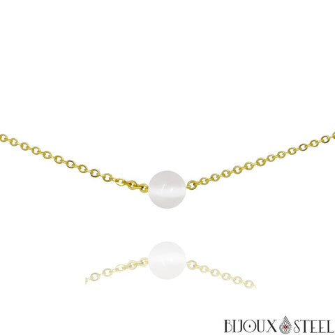 Collier en quartz fumé - Perles rondes 6 mm - 43 cm Collier en quartz fumé - Perles rondes 6 mm - 43 cm
