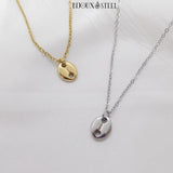 Colliers à pendentifs grains de café en acier inoxydable