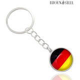 Porte-clés drapeau de l'Allemagne argenté