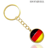 Porte-clés drapeau de l'Allemagne doré