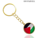 Porte-clés drapeau de la Palestine doré