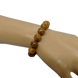 Bracelet élastique en perles de jaspe peau d'éléphant 10mm