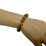 Bracelet élastique en perles de jaspe peau d'éléphant 8mm