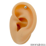 Boucle d'oreille tragus boule argentée 4mm en acier inoxydable