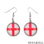 Boucles d'oreilles pendantes à drapeau de l'Angleterre