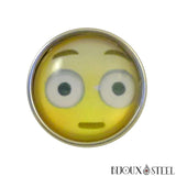 Bouton pression emoji choqué pour bijoux interchangeable
