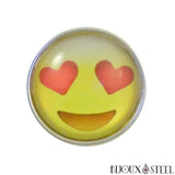 Bouton pression emoji love you pour bijoux interchangeable