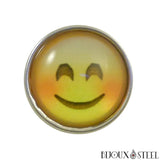 Bouton pression emoji réjouit pour bijoux interchangeable