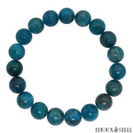 Bracelet à perles d'apatite bleue 10mm