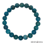 Bracelet à perles d'apatite bleue 8mm en pierre naturelle