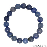 Bracelet à perles d'aventurine bleue 10mm