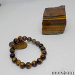 Bracelet à perles d'oeil de tigre en pierre naturelle 10mm