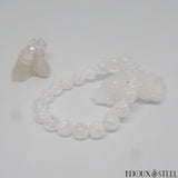 Bracelet à perles de cristal de roche quartz craquelé en pierre naturelle 10mm