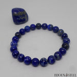 Bracelet à perles de lapis lazuli en pierre naturelle 8mm