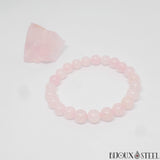 Bracelet à perles de quartz rose en pierre naturelle 8mm
