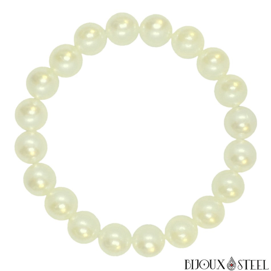 Aleasha Collier Multi-couches Blanc Avec Fausses Perles