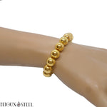 Bracelet de perles dorées 10mm