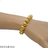 Bracelet de perles dorées 10mm