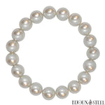 Bracelet de perles grises nacrées 10mm